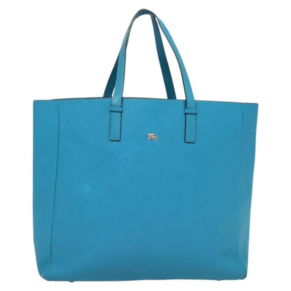 Burberry Black Label Leather Blue Leather Tote Bag Bag